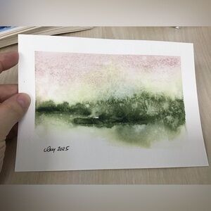 Original Abstract Landscape Watercolor